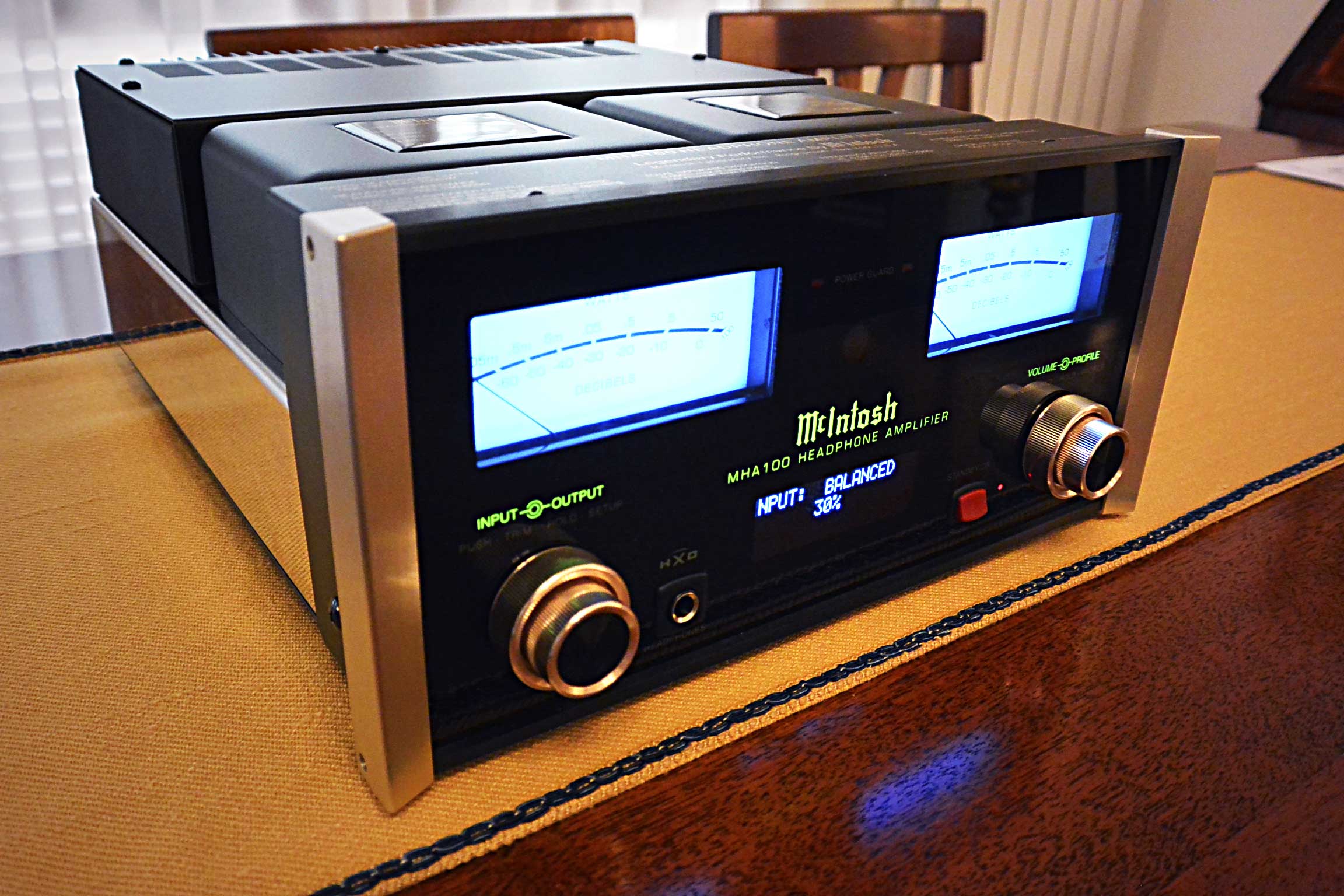 McIntosh MHA100 three quarter view