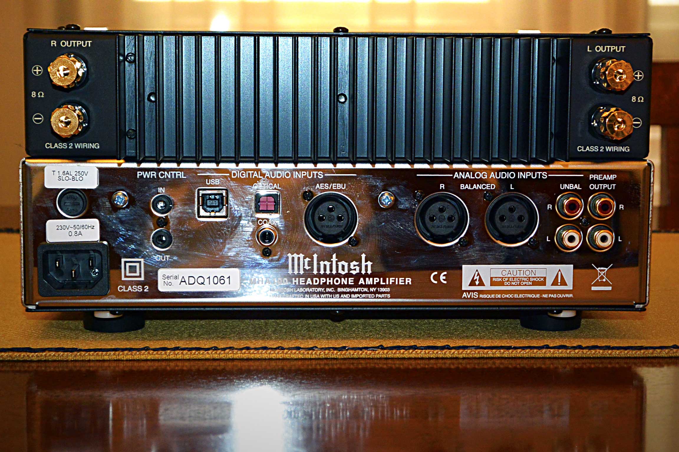 McIntosh MHA100 rear view